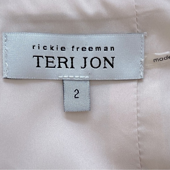 Rickie Freeman Teri Jon METALLIC JACQUARD OFF THE SHOULDER  PLEATED DRESS - Picture 12 of 15